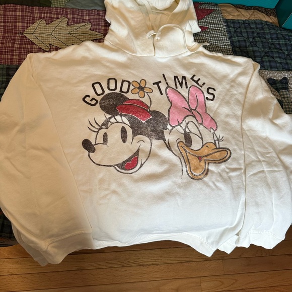 Disney Tops - Disney Cream Hoodie with Minnie and Daisy!